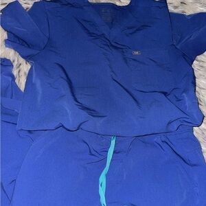 Men’s Royal Blue Figs Scrub Set